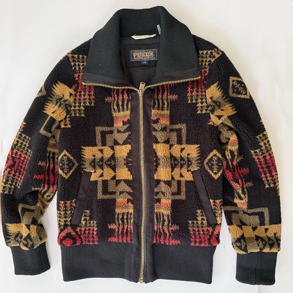 Pendleton Women's Foxglove Fleece Bomber Jacket Size Large